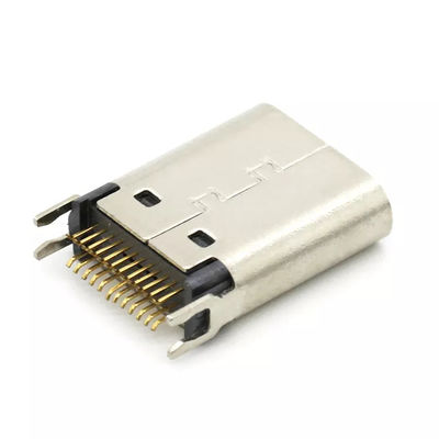 Enchufe hembra 24P USB 3.1 TIPO C Conectores 180 grados para PCB de 1.0 mm