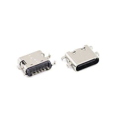 Tipo hembra de hundimiento de 6 Alfiler USB de la placa del PWB del zócalo de los conectores de C 0.8M M 3.1m m