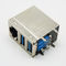 PBT USB combinado 3,0 conector de 180 grados RJ45 para LAN Ethernet Network