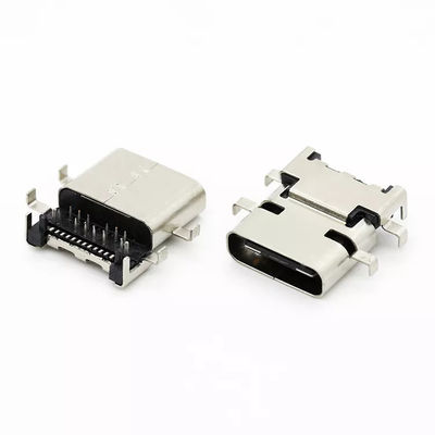 Enchufe híbrido de montaje medio Conector hembra USB 3.1 C 24 pines ROHS