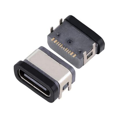 Conector de 16 pines USB tipo C Hembra Conector impermeable tipo c UsbSMT IPX7