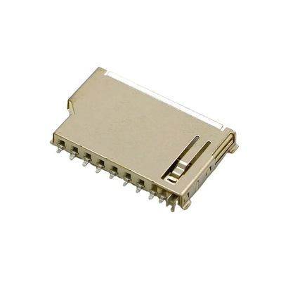 calidad  Short Body 9Pin SD Memory Card Connector Push Push Type Copper Shell Fábrica