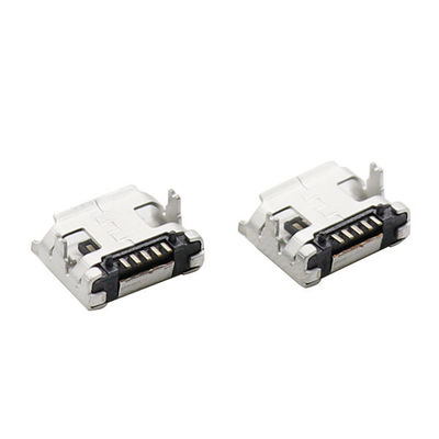 calidad  LCP Plastic Magnetic Micro USB Connectors Type B 5 Pin With Flange Fábrica