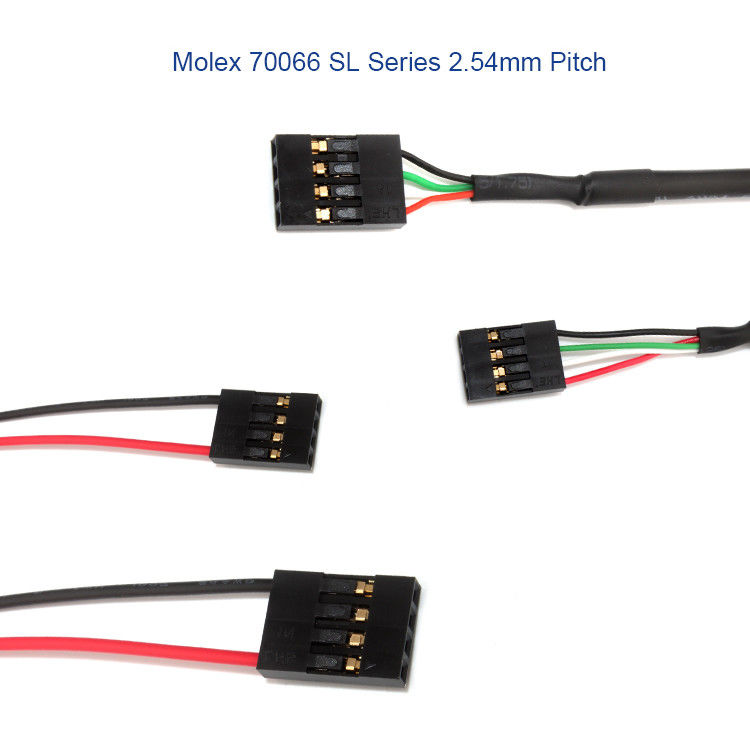 Arnés de cable de encargo de Molex 50-57-9404 con SL 2.54m m 4 conector de la manera 70066