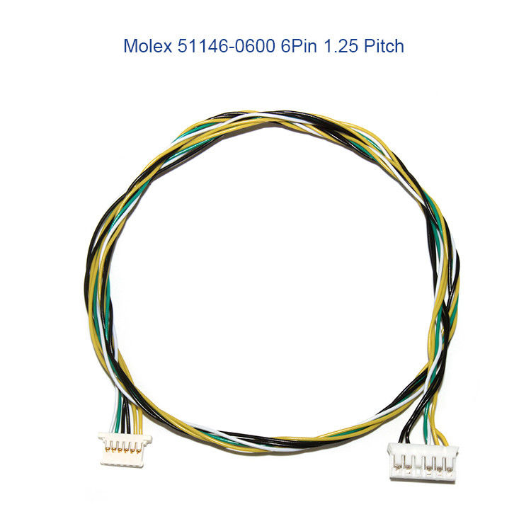 arnés de cable eléctrico MOLEX 51146 1.25m m de 5P 6P con el tenedor de la vivienda de A1254 SMD