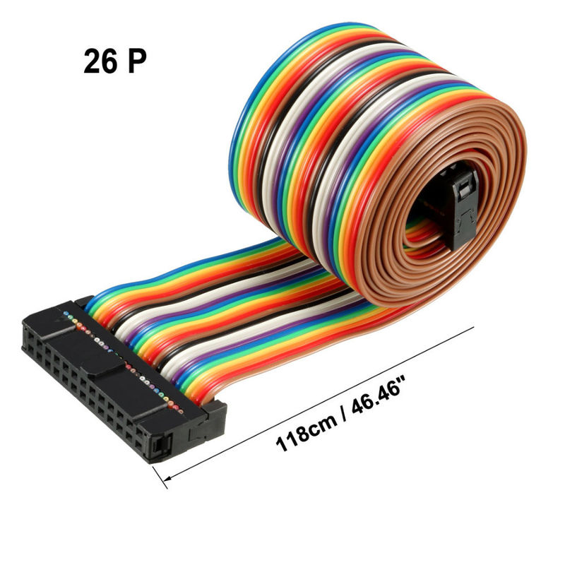 Plano flexible del PWB de la echada del Pin 2.54m m de los cables de cinta de 24AWG AWM 2651 FFC IDC 26