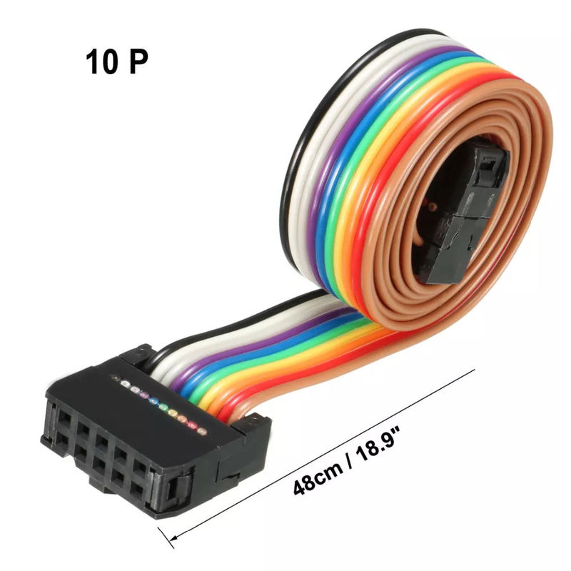 Plano flexible del PWB de la echada del Pin 2.54m m de los cables de cinta de 24AWG AWM 2651 FFC IDC 26