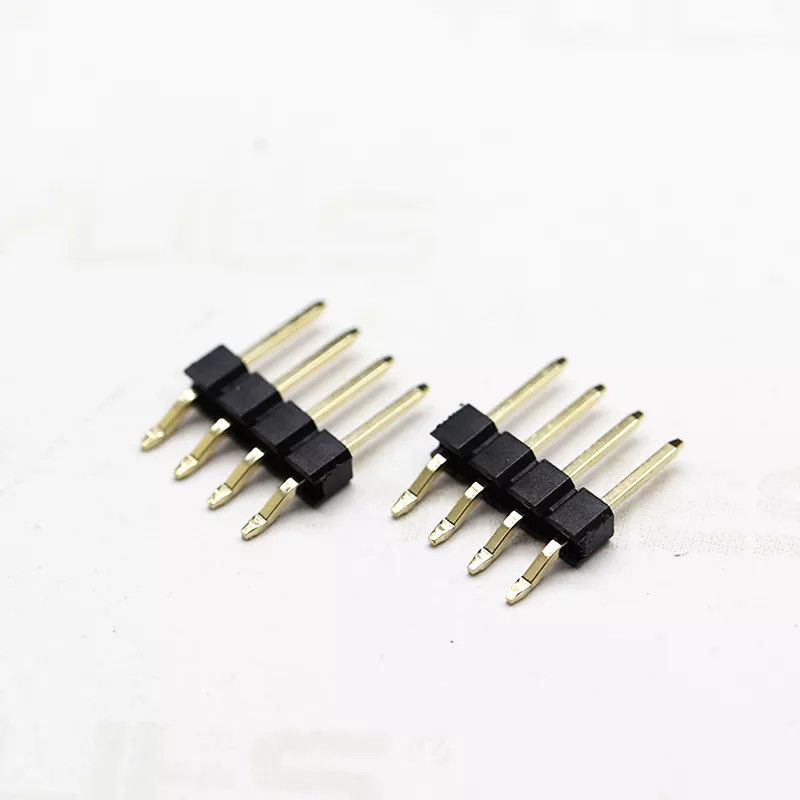 Solas posiciones curvadas de ángulo recto plásticas 2-40pin de Pin Header 2.54m m de la fila de SMT