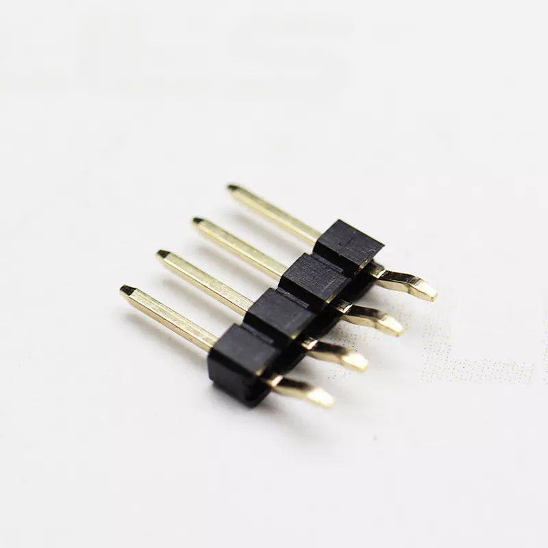 Solas posiciones curvadas de ángulo recto plásticas 2-40pin de Pin Header 2.54m m de la fila de SMT