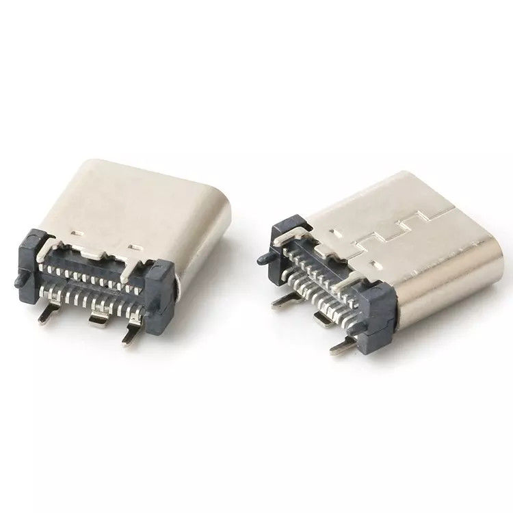 USB 3.1 hembra 24pin USB tipo C conector parche vertical de alta velocidad