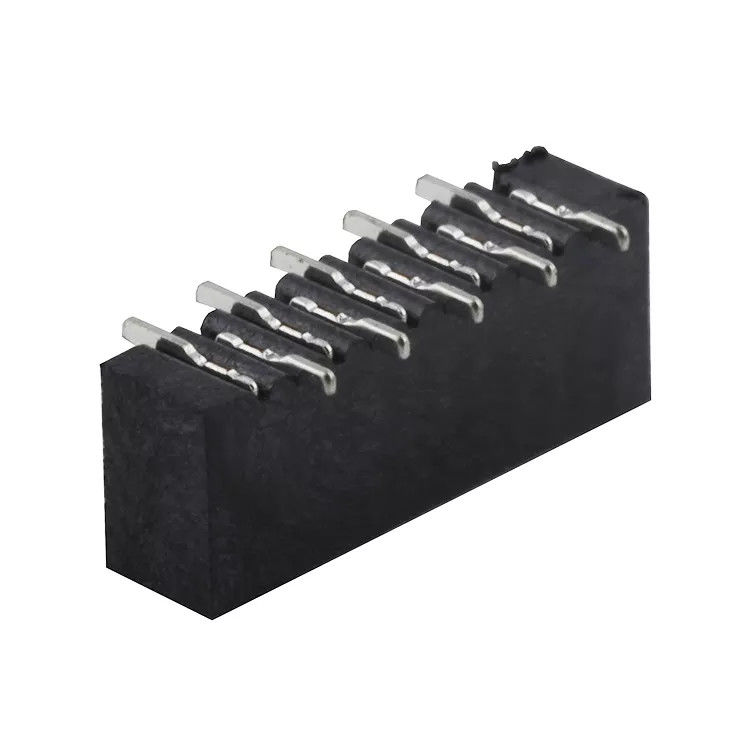Tipo vertical barra a barra del conector de SMT del contacto reversible de la echada del negro 1.0m m FPC