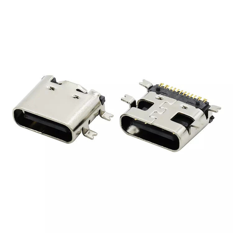 Receptáculo reversible USB 3.1 de 16 pines Tipo C Conector de enchufe hembra SMT
