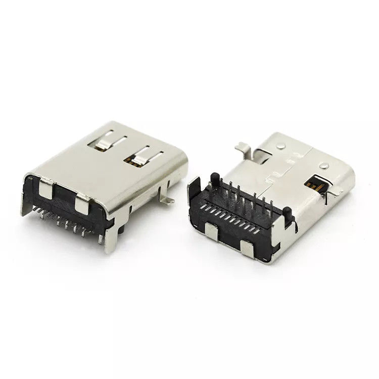 Conector hembra USB de aleación de cobre Tipo SMT 24Pin USB 3.1 C Socket