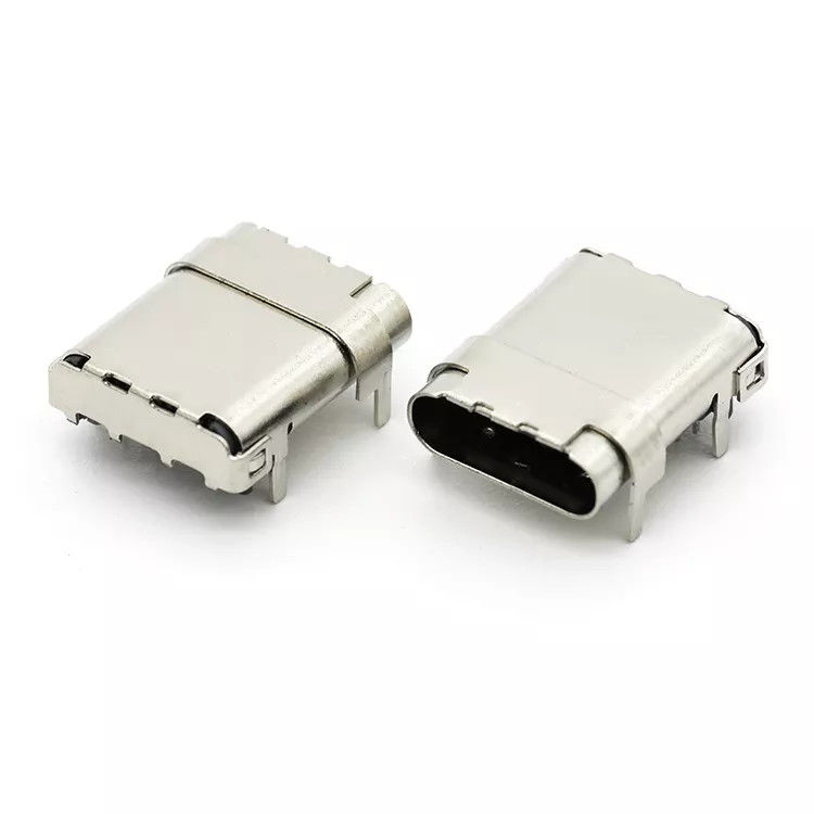MONTAJE SUPERIOR Orificio pasante SMT Tipo 24Pin USB 3.1 C Conector hembra para PCB