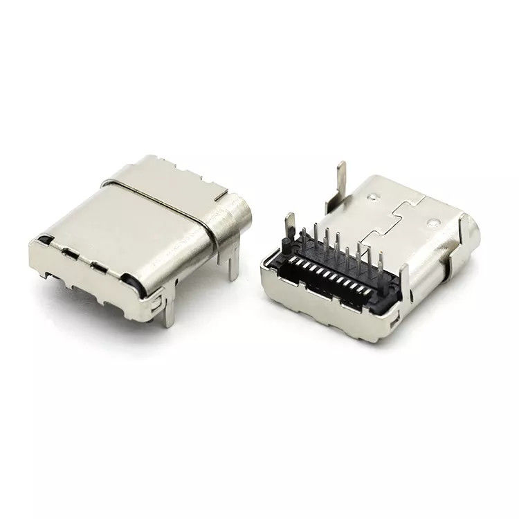 MONTAJE SUPERIOR Orificio pasante SMT Tipo 24Pin USB 3.1 C Conector hembra para PCB