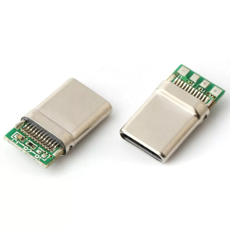 Conector USB impermeable con 6 pines conector tipo-c impermeable con ángulo derecho femenino