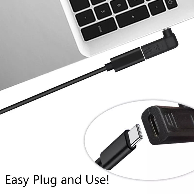100W USB Tipo C Hembra a DC 5.5x2.5mm Macho PD Conector Carga rápida rápida