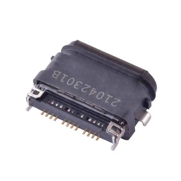 Conectores USB4.0 de tipo C de 24 pines impermeables IPX8 SMT de montaje medio 0,4 mm