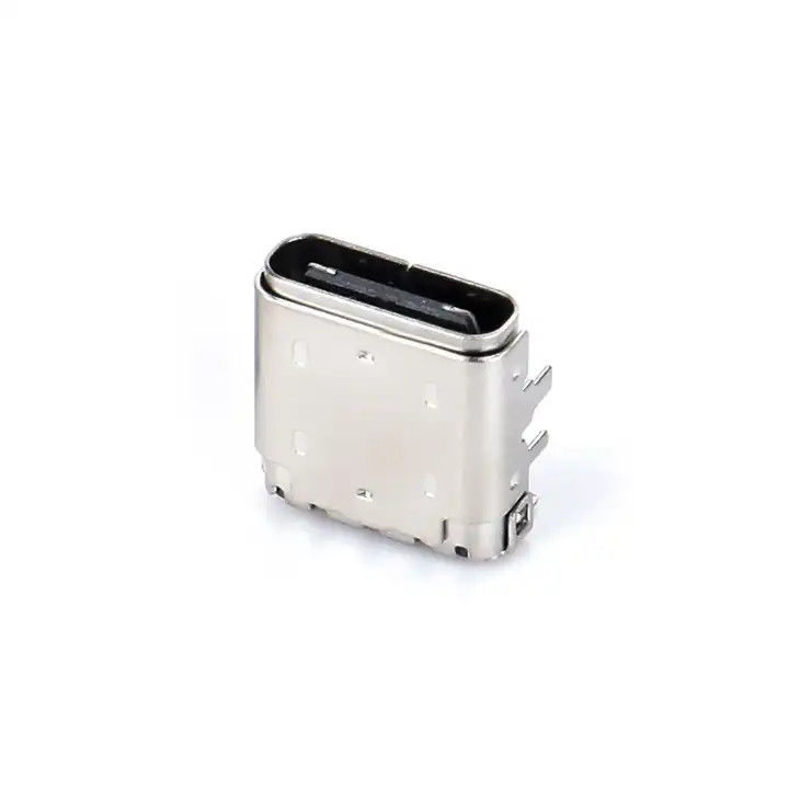 Conector USB tipo C de 24 pines DIP+SMT 3.4 enchufe frontal y parche trasero para el cable de carga