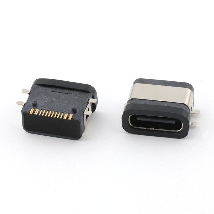 USB 16 pines resistente al agua IPX8 Tipo C Conector femenino SMT AC DC 5V Voltagem nominal