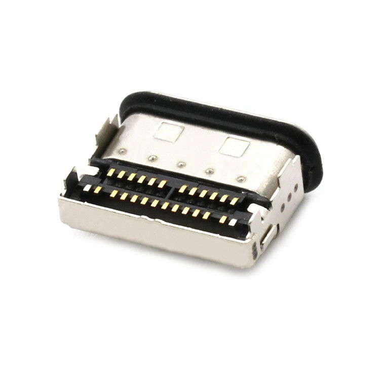 IP68 Conector SMT de 2 filas con conector USB de tipo C de 24 pin y impermeable