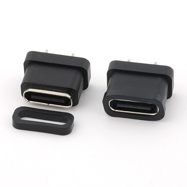 Conector USB de 24 pin tipo C femenino Tipo vertical IPX8 a prueba de agua