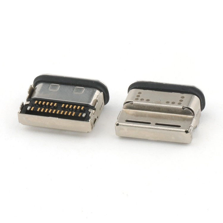Conector USB C de 24 pines SMT Tipo IPX8 Conector USB de tipo C resistente al agua
