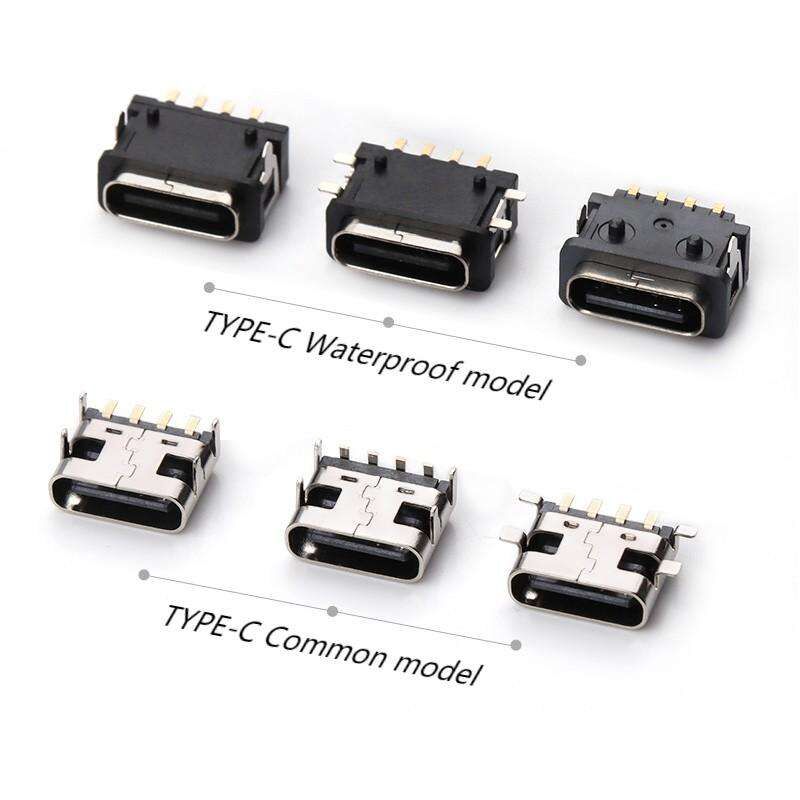 Cable de transferencia de datos de conector femenino de cobre resistente al agua USB tipo C de 6 pines con 3A de corriente nominal máxima y 30V