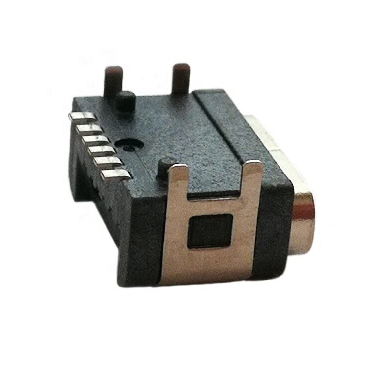Conector USB impermeable IP67, conector hembra USB tipo C de 6 pines para montaje en superficie horizontal