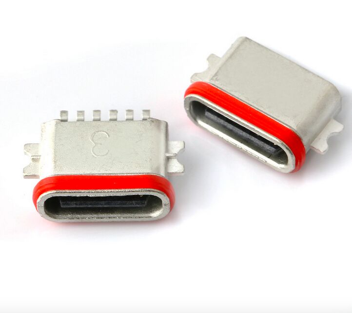 Fabricante profesional de conector USB tipo C 6P Full SMT impermeable IP67 USB 3.1 conector SMD
