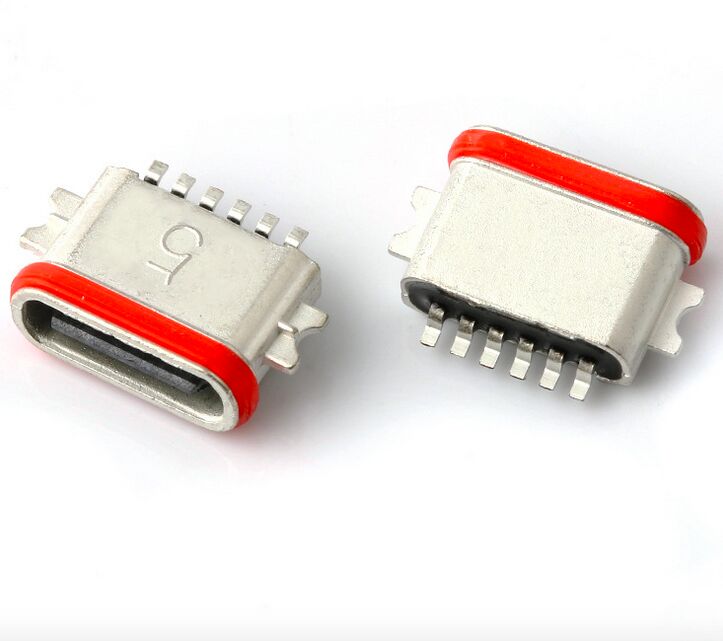 Fabricante profesional de conector USB tipo C 6P Full SMT impermeable IP67 USB 3.1 conector SMD