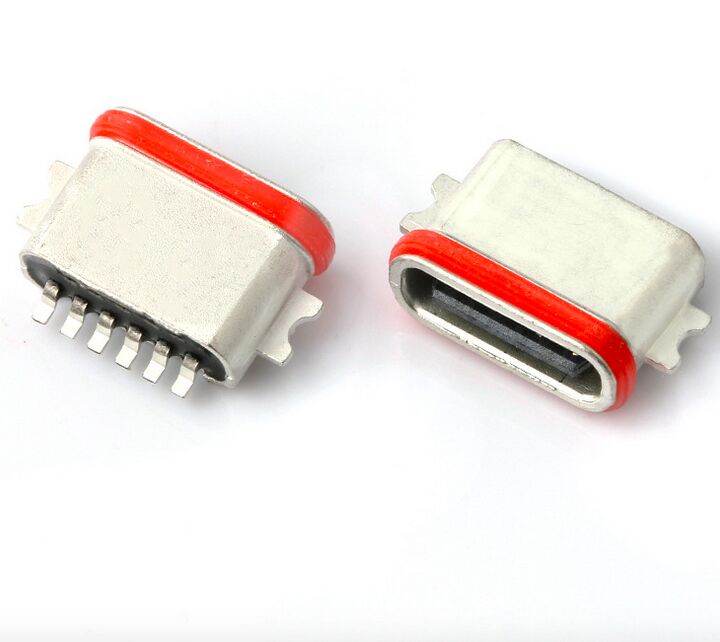 Fabricante profesional de conector USB tipo C 6P Full SMT impermeable IP67 USB 3.1 conector SMD