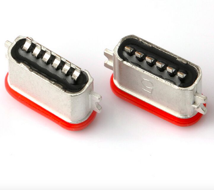 Fabricante profesional de conector USB tipo C 6P Full SMT impermeable IP67 USB 3.1 conector SMD