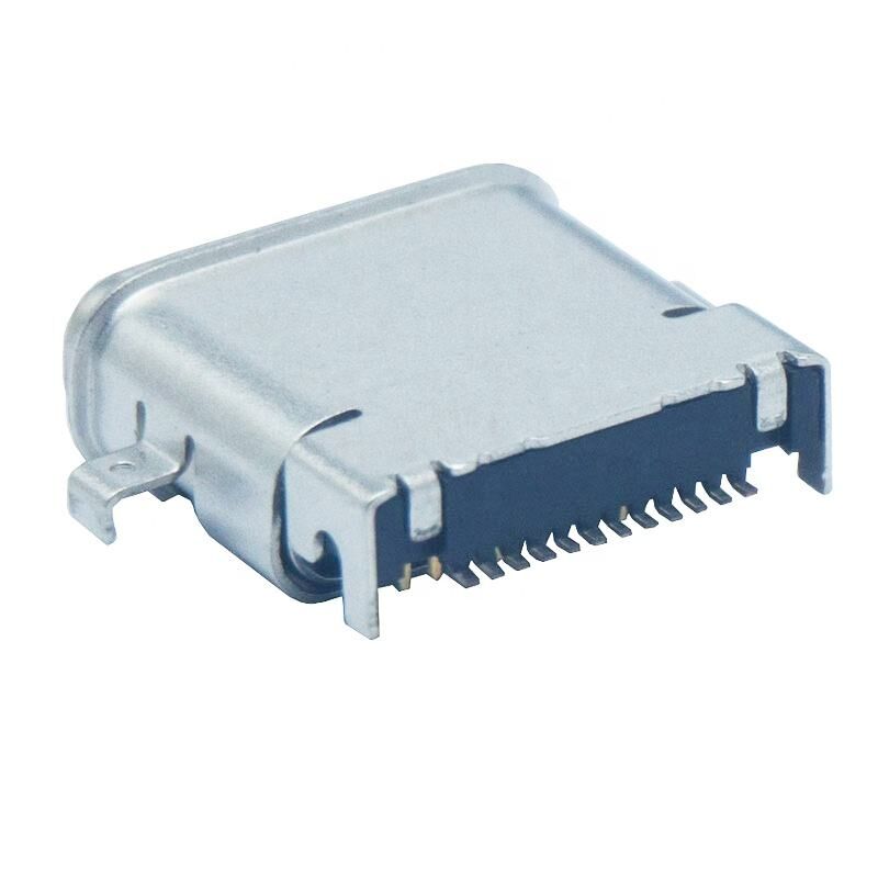 Conector USB C 3.1 impermeable IPX7 de 24 pines para cargador de PCB de dispositivos vestibles, tipo C para soldar