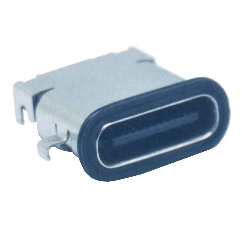 Conector USB C 3.1 impermeable IPX7 de 24 pines para cargador de PCB de dispositivos vestibles, tipo C para soldar