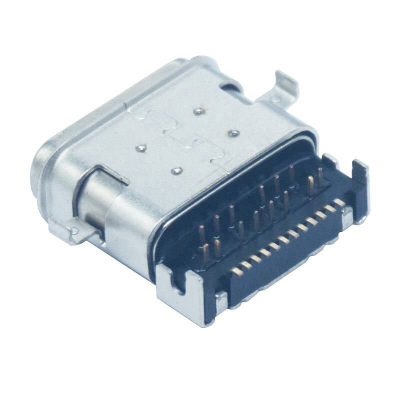 Conector USB C 3.1 impermeable IPX7 de 24 pines para cargador de PCB de dispositivos vestibles, tipo C para soldar