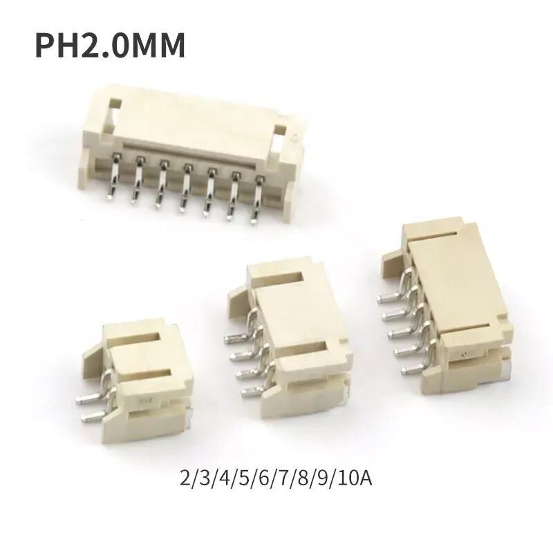 Conector de cable a placa SMD PH 2.0mm 6 pines conector de oblea vertical SMT con cubierta