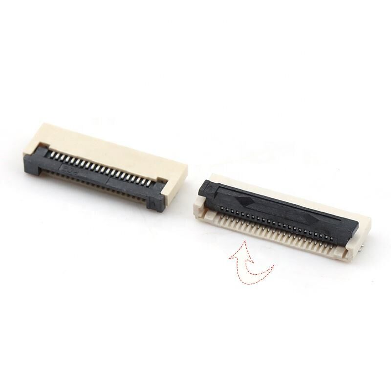 Conector FPC Conectores horizontales con bloqueo de retroceso ZIF Tipo H2.0mm 4-60pin 0.5mm Pitch FPC/FFC