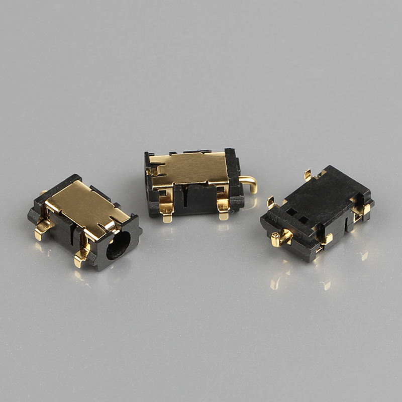 5 PIN DC-058-1.3mm DIP de latón contacto carcasa de nylon DC adaptador de alimentación enchufe jack femenino
