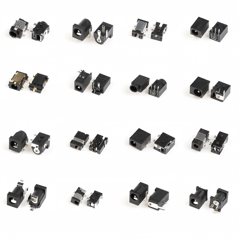 5 PIN DC-058-1.3mm DIP de latón contacto carcasa de nylon DC adaptador de alimentación enchufe jack femenino