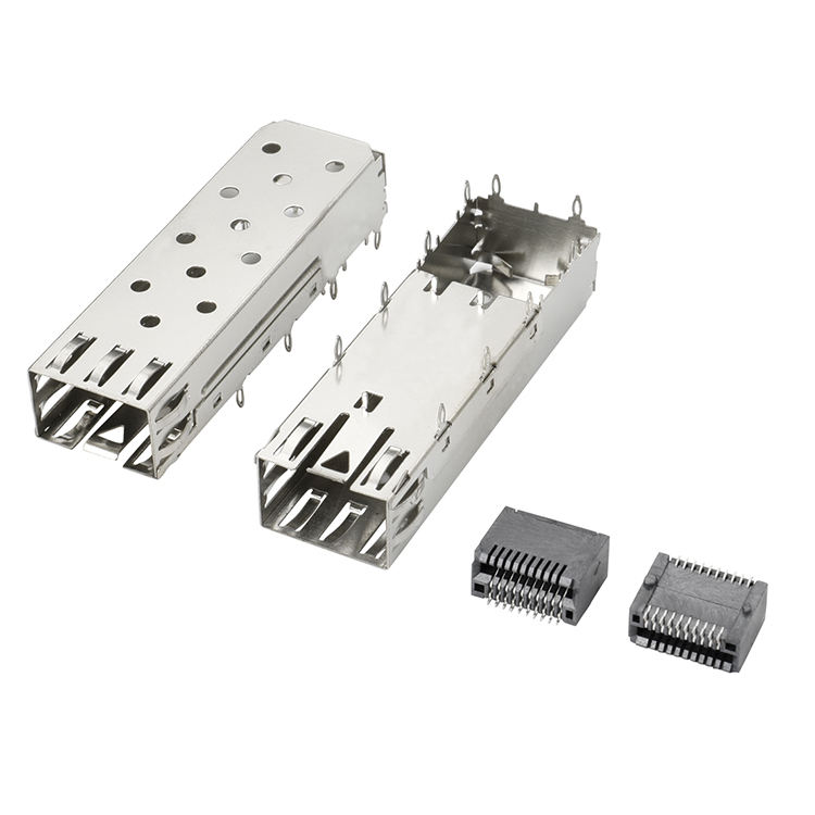 Cubierta de puerto 2X2 para jaula QSFP SFP con tubo de luz XFP CFP Sfp Cubierta antipolvo para módulo de fibra óptica