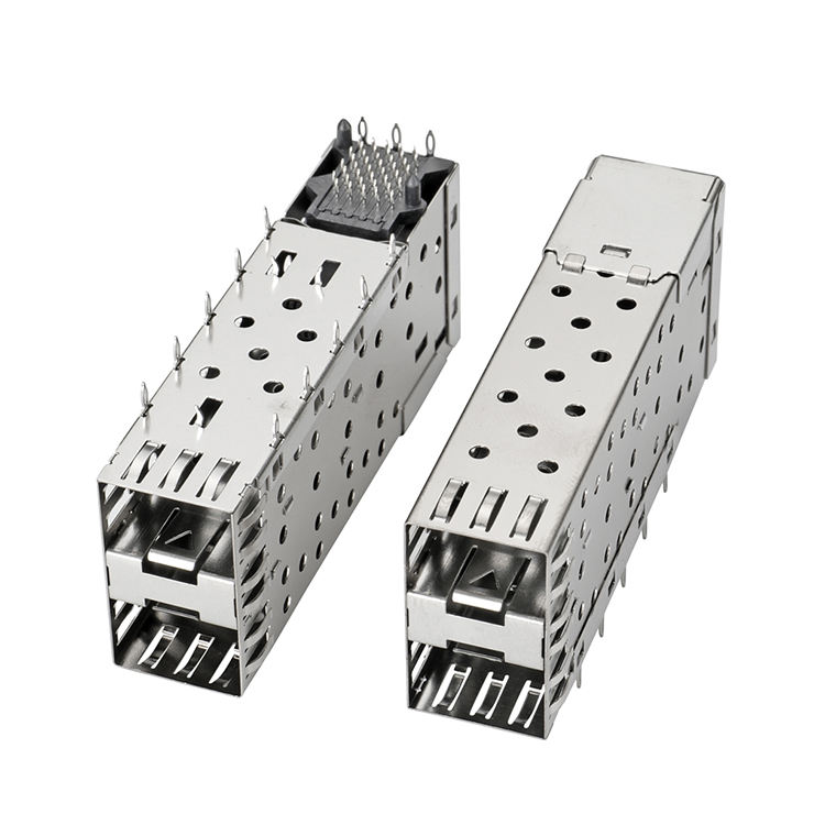 Cubierta de puerto 2X2 para jaula QSFP SFP con tubo de luz XFP CFP Sfp Cubierta antipolvo para módulo de fibra óptica