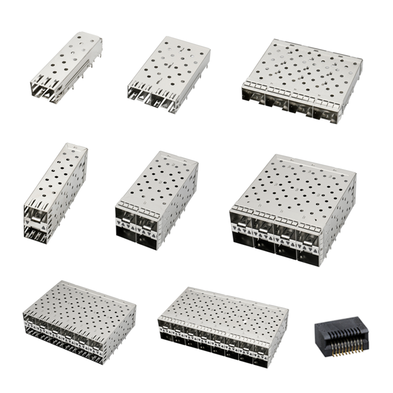 Cubierta de puerto 2X2 para jaula QSFP SFP con tubo de luz XFP CFP Sfp Cubierta antipolvo para módulo de fibra óptica