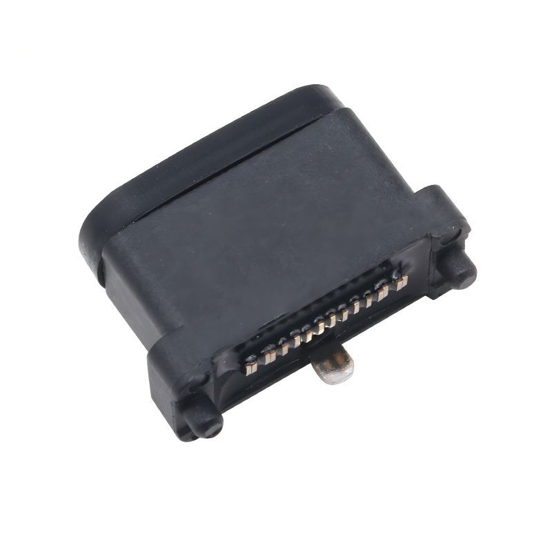 USB 3.2 Tipo-C 40 Gbps Socket U4 impermeable 24 pin SMT DIP PCB Conector femenino Revestimiento de oro Acero inoxidable 5A 100V CA