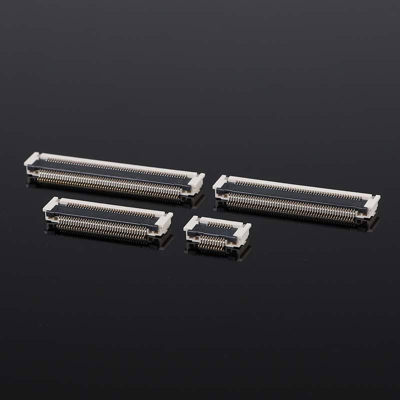 Post-presión SMD horizontal 10-68Pin 50V 0.5A del conector FPCFFC de la echada de 0.5m m chapado en oro 2.7H