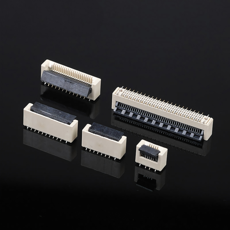 Conectores PCB para cable FPC FFC, zócalo de conector para cable plano con cierre tipo concha vertical de pata positiva 5.2H y 60 pines con paso de 0,5 mm