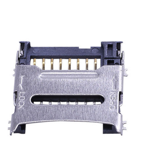 Zócalo para tarjeta Micro SD / TF de 8 pines | Alternativa a Molex 472192001 | Conector SMT de tapa abatible (bisagra) H1.8mm