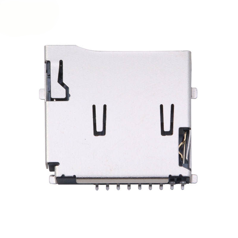 Zócalo para tarjeta Micro SD / TF de 8 pines | Alternativa a Molex 472192001 | Conector SMT de tapa abatible (bisagra) H1.8mm