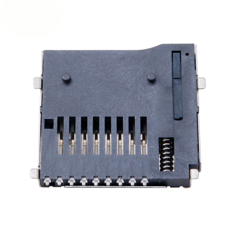 Zócalo para tarjeta Micro SD / TF de 8 pines | Alternativa a Molex 472192001 | Conector SMT de tapa abatible (bisagra) H1.8mm