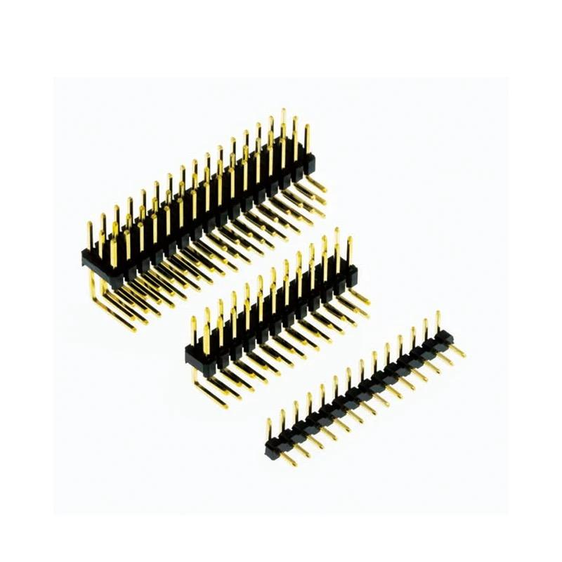 2.54mm Pitch doble fila conector de cabeza femenino 2x2-15 Pin PBT Material AWG # 24- # 28